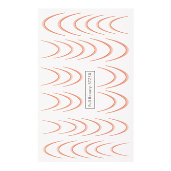 Gradientowe naklejki wodne na paznokcie/ French/ Ombre/Francuska linia uśmiechu 34szt czerwone STZ50