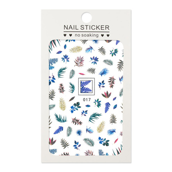Naklejki do paznokci cienkie samoprzylepne liście Nr 017