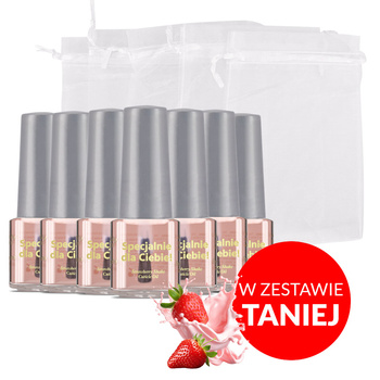 100sztuk Oliwka okazjonalna do skórek i paznokci o zapachu Strawberry Shake z woreczkiem 5 ml