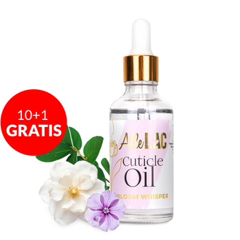 10+1gratis Oliwka do skórek z zakraplaczem AlleLac o zapachu Bloom Whisper 50 ml
