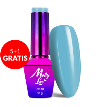 5+1gratis Lakier hybrydowy MollyLac Miss Iconic Daydream 10g Nr 518