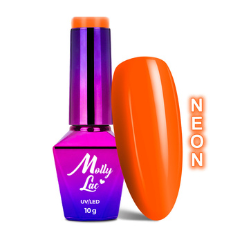 Lakier hybrydowy MollyLac Bubble Tea Passion Fruit Neon 10g Nr 131