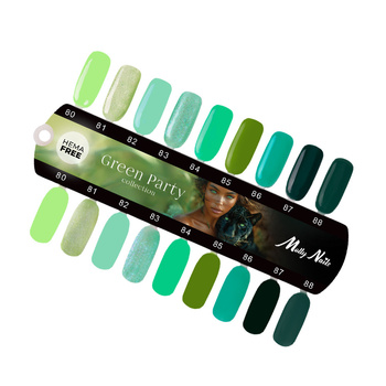 Wzornik Molly Nails Green Party połysk i mat 9 kolorów