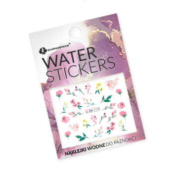 Naklejki wodne do paznokci kwiaty BN-1779