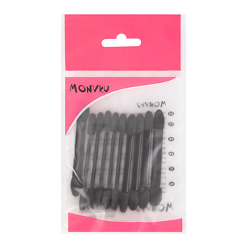 Aplikator pacynka dwustronna do pyłków i cieni czarna 6.2cm 10szt