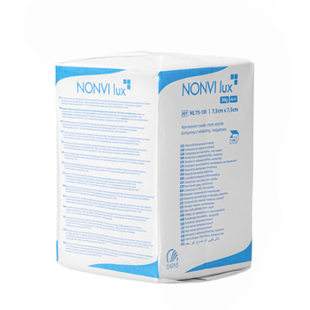 Kompresy włókninowe niejałowe gaziki tamponada podologiczna wrastające paznokcie 7,5x7,5 cm 100 szt