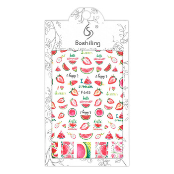 Naklejki do paznokci cienkie samoprzylepne owoce F645