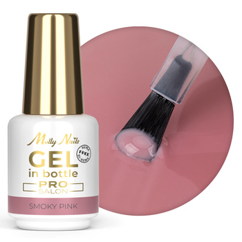 Żel budujący w butelce z pędzelkiem Gel in Bottle Molly Nails Pro Salon Smoky Pink HEMA/Di-HEMA Free 15g