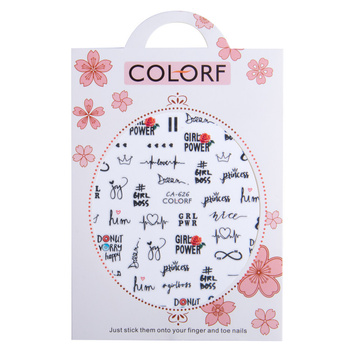 Naklejki do paznokci cienkie samoprzylepne walentynkowe CA-626