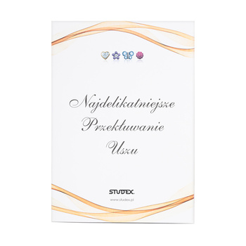 Książeczka A4 "Najdelikatniejsze przekłuwanie uszu" Studex