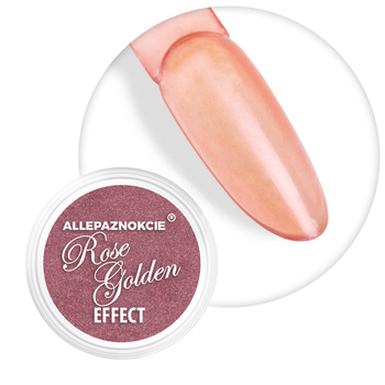 Pyłek lustrzany efekt do zdobień paznokci Rose Golden Allepaznokcie Nr 00