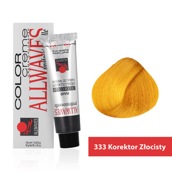 Farba do włosów Allwaves Cream Color wyjątkowy wyjątkowy korektor złocisty 333 100 ml