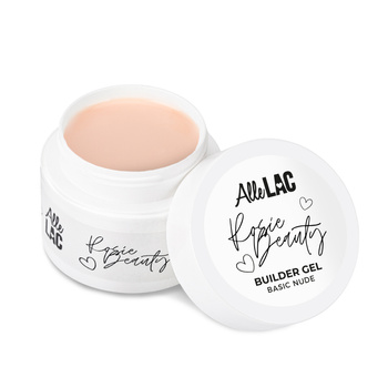 Żel budujący twardy naturalny beż Basic Nude AlleLAC x Rosie Beauty 45g