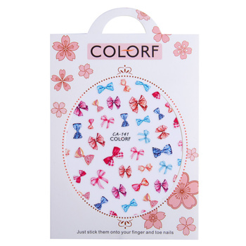 Naklejki do paznokci cienkie samoprzylepne kokardki CA-141