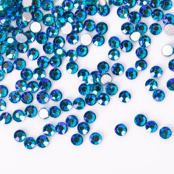 Cyrkonie do paznokci szklane SS3 Blue Zircon AB ok.1440 szt. paczka