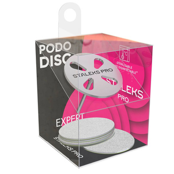 Dysk tarcza do pedicure PODODISC Staleks Expert zestaw trzpień dysk + nakładki tarcze wymienne L 180 grit 25 mm 5 szt