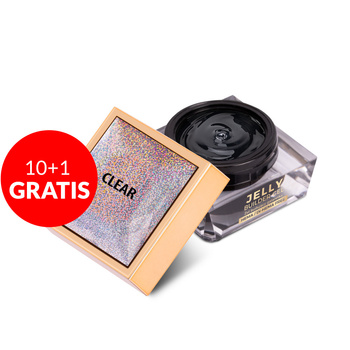 10+1gratis Budujący gęsty żel twardy galaretka Jelly Builder Gel Molly Nails Clear HEMA/Di-HEMA Free 15g