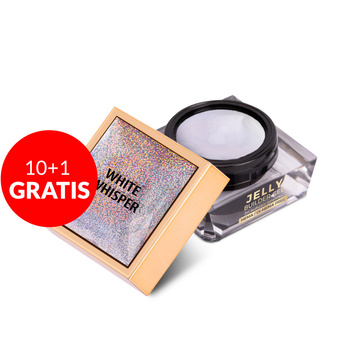 10+1gratis Budujący gęsty żel twardy galaretka Jelly Builder Gel Molly Nails White Whisper HEMA/Di-HEMA Free 15g