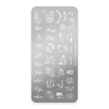 Blaszka do stempli ze wzorkami Nicole Diary Nr 240