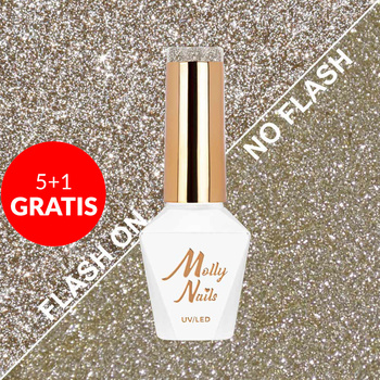 5+1gratis Lakier hybrydowy Molly Nails Flashing Lights Skin Lights 3 HEMA/Di-HEMA Free 8g Nr 610