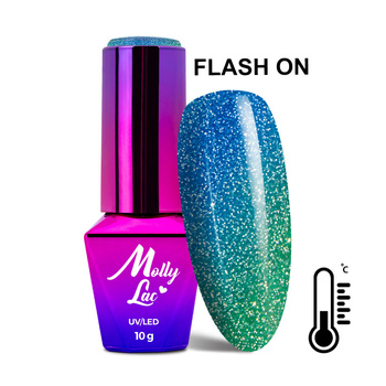 Lakier hybrydowy MollyLac Thermo Flashing Lights Stories 10 g Nr 696