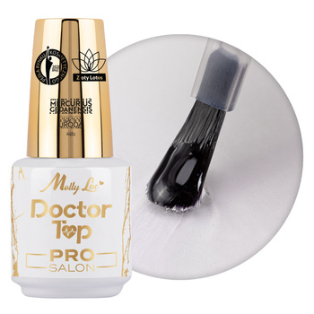 Top nabłyszczający samoregenerujący no wipe bez przecierania Doctor Top Pro Salon MollyLac Clear 15g