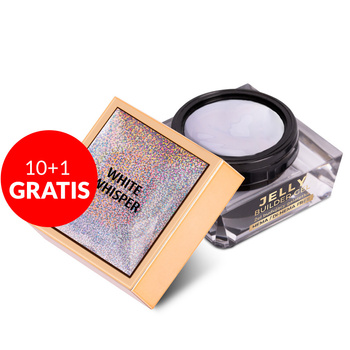 10+1gratis Budujący gęsty żel twardy galaretka Jelly Builder Gel Molly Nails White Whisper HEMA/Di-HEMA Free 50g