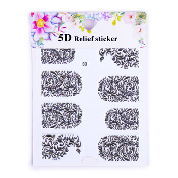 Naklejki biżuteryjne 5D samoprzylepne wypukłe akrylowe wzory ornamenty Nr 33