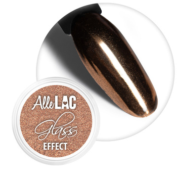 Pyłek lustrzany efekt do zdobień paznokci Glass Effect AlleLac Carmel Nr 13