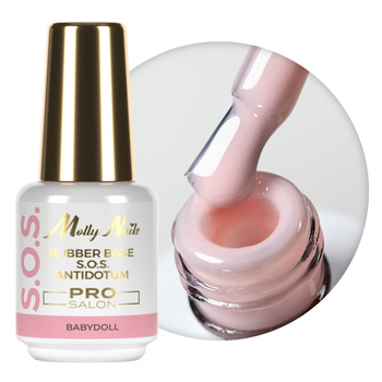 Baza kauczukowa elastyczne paznokcie manicure pedicure do ozdób S.O.S. Antidotum Pro Salon Molly Nails Babydoll 15g