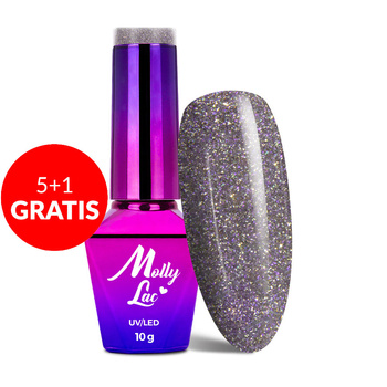 5+1gratis Lakier hybrydowy MollyLac Sensual 10g Nr 206
