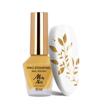 Lakier do stempli i stampingu Molly Nails PRO Stamping złoty gold 10ml