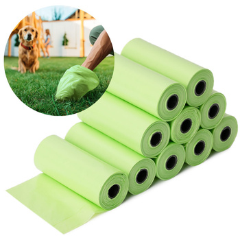 100sztuk Woreczki na odchody psów zielone 10x15 sztuk