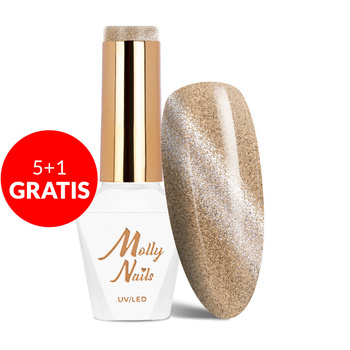 5+1gratis Magnetyczny lakier hybrydowy Cat Eye Womanity Ginger Molly Nails HEMA/Di-HEMA Free 8g Nr 444
