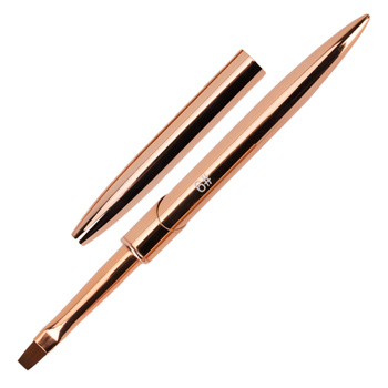 Pędzelek do żelu kwadratowy rose gold No Name Nr 6
