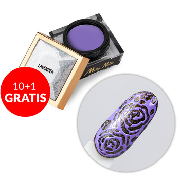 10+1gratis Creative Flow Color Gel  - kreatywny NailArt żel do efektu topniejących, miękkich wzorów Molly Nails Lavender HEMA/Di-HEMA free 5 g