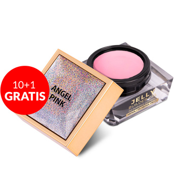 10+1gratis Budujący gęsty żel twardy galaretka Jelly Builder Gel Molly Nails Angel Pink HEMA/Di-HEMA Free 50g