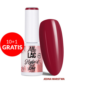 10+1gratis Lakier hybrydowy LED/UV Gel Polish Reds R10 Wine AlleLac HEMA/Di-HEMA Free 6g