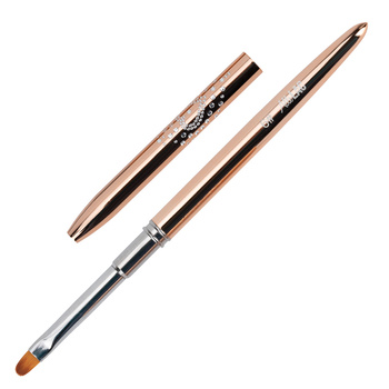 Pędzelek do żelu owalny AlleLac metalowy Nr 6