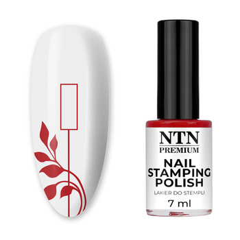 Lakier do stempli i blaszek NTN Premium czerwony 7ml Nr 93