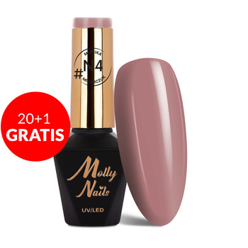20+1gratis Lakier hybrydowy Molly Nails Natural by Monika Mielniczuk HEMA/Di-HEMA free 8g Nr N4