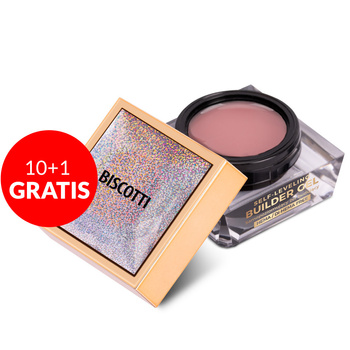 10+1gratis Budujący żel samopoziomujący twardy średniogęsty builder gel self leveling Molly Nails Biscotti HEMA/Di-HEMA Free 50 g