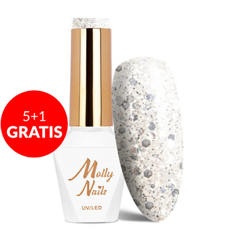 5+1gratis Lakier hybrydowy Molly Nails Queens Of Life Brilliant HEMA/Di-HEMA Free 8g Nr 30