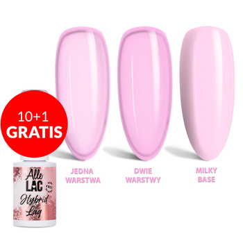 10+1gratis Lakier hybrydowy LED/UV Gel Polish Pinks PI7 Misty Rose AlleLac HEMA/Di-HEMA Free 6g
