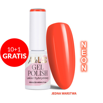 10+1gratis Lakier hybrydowy LED/UV Gel Polish Oranges OR2 Light Neon AlleLac HEMA/Di-HEMA Free 6g