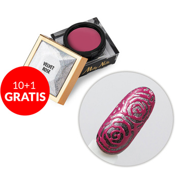 10+1gratis Creative Flow Color Gel  - kreatywny NailArt żel do efektu topniejących, miękkich wzorów Molly Nails Velvet Rose HEMA/Di-HEMA free 5 g