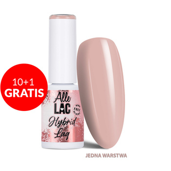 10+1gratis Lakier hybrydowy LED/UV Gel Polish Nudes N12 Creamy Coffee AlleLac HEMA/Di-HEMA Free 6g
