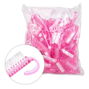 Szczoteczka do manicure i pyłu mała różowa 100szt