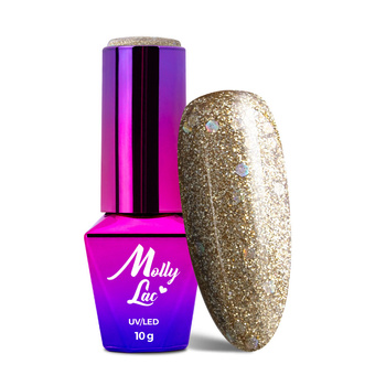 Lakier Hybrydowy MollyLac Queens Of Life Perfect Gold 10g Nr 32