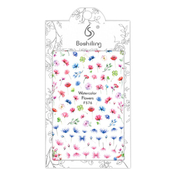 Naklejki do paznokci cienkie samoprzylepne kwiaty F576